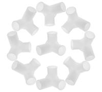 TOYZFRIENDY Raccord en T pour Tringle de Placard 16 MM en Plastique Lot de 50 Pièces Connecteur à 3 Voies Résistant à L’Humidité Pièce de Connexion Multifonction pour Aménagement et