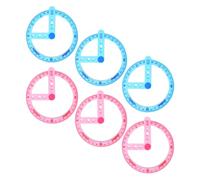 TOYZFRIENDY Rapporteur à 360 Degrés Lot de 6 Pièces, Outil de Mesure Précis pour Angles, Règle Géométrique Circulaire Pratique, pour Bureau, École et Dessin Technique