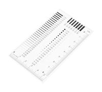 TOYZFRIENDY Règle de Mesure de Précision Transparente pour Inspection de Défauts Jauge Ligne et Point Outil Polyvalent pour Mesure Diamètre Règle Rigide Résistante Plastique