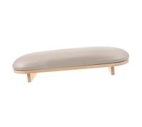 TOYZFRIENDY Repose Main Ongle Bois et Cuir Coussin Repose-bras Manucure Léger et Confortable Support Pratique pour Salon et Usage Domestique
