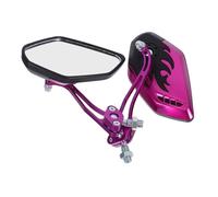 TOYZFRIENDY Rétroviseurs Aluminium avec Design Flammes Miroir Large et Clair Ajustables pour Scooter et Électrique de Remplacement Arrière