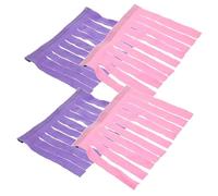 TOYZFRIENDY Rideau de Porte pour Cachette de Hamster 4 Pièces, Hamac Suspendu à Pompons pour Petits Animaux, Lot 2 Rose 2 Violet, Accessoire pour Cage de Cochon d'Inde, Coin Détente Sécurisé