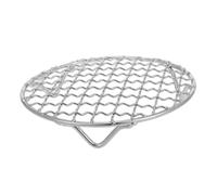 TOYZFRIENDY Ronde Acier Inoxydable avec Stable et Anti- Compatible Air Fryer et Plaques Céramiques pour Cuisson Grillade et Pâtisserie