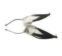 TOYZFRIENDY Serre-tête Oreilles de Lapin Peluche pour Femmes Accessoires Cheveux Cosplay et Fête Bandeau Lapin Noir Blanc Gris Déguisement Pâques Carnaval