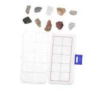 TOYZFRIENDY Set Échantillons de et pour Garçon Fille Kit Géologie Éducatif avec Fossiles et Cristaux Collection Variée avec Guide Identification et Boîte de pour École Maison