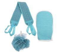 TOYZFRIENDY Set Exfoliants avec Serviette de Massage Dos pour Bain Accessoire Salle de Bain et Confortable Exfoliation Douce et Massage Relaxant