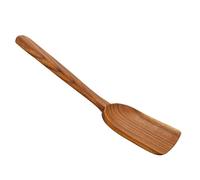 TOYZFRIENDY Spatule de Teck Naturel pour Cuisine Ustensile de Cuisson Pratique Manche Confortable Surface Lisse et Anti-rayures pour Usage Domestique et Hôtelier
