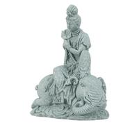 TOYZFRIENDY Statue de Bouddha en Grès pour Aquarium, Décoration Méditative Petite Taille, Figurine de Moine Bouddhiste Décorative pour Aquarium et Jardin, Ornement Paisible et Résistant