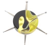 TOYZFRIENDY Stylo Nail Art Multi-usage pour Modelage Argile et Sculpture Pointe Ronde Unique Outil Pratique pour Manucure et Création DIY Noir et Jaune