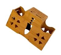 TOYZFRIENDY Support à Couteaux en Bambou Naturel Ventilé, Porte-ciseaux et Porte-coupe-légumes Cuisine, Rangement Drainant pour Ustensiles Cuisine, Accessoire Essentiel Maison et Restaurant,
