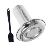 TOYZFRIENDY Support de Rôtissage Poulet Canette Bière INOX avec Plateau Intégré pour Barbecue et Four Maintien Vertical pour Cuisson Homogène Outil Polyvalent pour Grillades et Réunions Plein