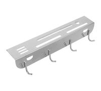 TOYZFRIENDY Support Mural en Acier Inoxydable pour Couteaux et Ustensiles Cuisine avec 4 Crochets, Rangement Mural Compact pour Espace Optimisé, Organiseur Multifonction Adapté aux Petites