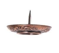 TOYZFRIENDY Support pour Bâtonnets de Moxa Moyen en Cuivre avec Cendrier Extra Large, Motif Zodiaque Chinois, Brûleur Traditionnel pour Moxibustion et Aromathérapie à Domicile, Porte-parfum