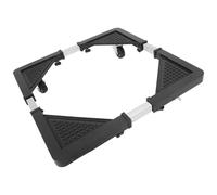 TOYZFRIENDY Support Réfrigérateur et Machine à Laver Acier Inoxydable avec Roulettes Verrouillables Base Réglable Mobile pour Déplacement et Rangement Cuisine Support Robuste avec Roues