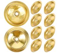 TOYZFRIENDY Supports de Mèches Flottantes en Métal Doré 12 Pcs, Diamètre 4 Cm, pour Lampes à Huile et Lampes à Beurre, Accessoires Décoratifs pour Maison, Temples et Restaurants, Fourniture