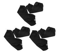 TOYZFRIENDY Surmanches Imperméables et Résistantes à L'Huile 3 Paires Noires Manches Longues en Tissu Souple et Résistant Cuisine et Nettoyage Protection des Bras en Milieu Professionnel