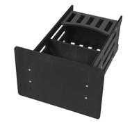 TOYZFRIENDY Table D’Appoint à 3 Niveaux Noire Multifonction Petite Table de Chevet Compacte en Métal Guéridon Étroit pour Chambre Salon ou Bureau Meuble Gain de Place Moderne et Pratique