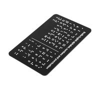 TOYZFRIENDY Tableau D’Apprentissage du Braille avec Points en Relief pour Alphabet Chiffres et Ponctuation Outil Pédagogique Tactile Noir Kit Éducatif pour Débutants et Exercices
