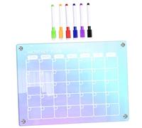 TOYZFRIENDY Tableau Magnétique Effaçable à Sec avec Planificateur Hebdomadaire Tableau Mémo Réutilisable Aimanté pour Frigo avec Marqueurs Blancs