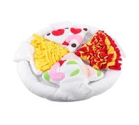 TOYZFRIENDY Tapis de Repas Lent pour Chien Antidérapant en Matériau Écologique, Format Pizza, Tapis de Fouille et D'entraînement Olfactif pour Animaux de Compagnie, pour Stimuler L'odorat