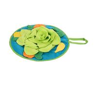 TOYZFRIENDY Tapis Reniflant Lapin et Petits Animaux Coussin de Nourriture Antidérapant Lavable Exploration Sensorielle pour Rongeurs Vert à Motifs Fleur Matériau et Sécurisé