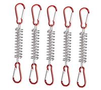 TOYZFRIENDY Tendeur à Ressort pour Tente Résistant Rouille Crochet de Fixation Élastique Antivent pour Camping Lot de Ressorts et Crochets Accessoires de Fixation
