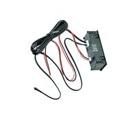 TOYZFRIENDY Thermomètre Numérique Voiture avec Horloge et Double Affichage Température Intérieur Extérieur Module LED Vert Auto-adhésif Mesure Précise pour Aquarium Reptile Climatiseur