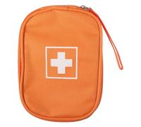TOYZFRIENDY Trousse de Portable Petite Taille Orange Paquet Médical Imperméable avec Compartiments Transparents Organisateur de Remède Compact pour Voyage Randonnée et Activités en Plein