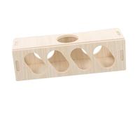 TOYZFRIENDY Tunnel Bois pour Hamster et Cobaye Cachette et Exercice Résistant Accessoire Multi-Usage pour Petits Animaux comme Souris et Gerbilles