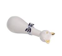 TOYZFRIENDY Urne Funéraire en Céramique Blanche Forme Chat Mini Urne pour Cendres Animaux de Compagnie Boîte à Crémation Compacte pour Chien et Chat Décorative pour Intérieur