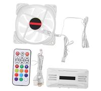 TOYZFRIENDY Ventilateur PC Rgb Double Anneau avec Éclairage LED Refroidisseur CPU Blanc pour Boîtier Dordinateur de Bureau Set Contrôleur Argb