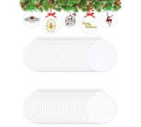 TOZBLEU 20 Pièces Disques Acryliques Clairs Ronds Acrylique Transparent Ronde Disques pour DIY Porte-clés Bricolage et Projet D'artisanat,Breloques pour bijoux,5cm *2mm