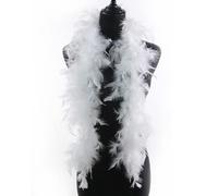 TOZBLEU Blanc boa plume,120cm Boa en plumes,Boas de déguisement,Boa en plumes,boas de plumes de déguisement,Boas de déguisement,feather boa pour danse,mariage,fête,cosplay,Halloween(Blanc)