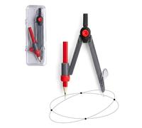 TOZBLEU Compas de Dessin Technique avec Système de Blocage et Pince Crayon Métallique Grand Diamètre pour Menuisier Compas en Fer Compas Architecte Réglable et Robuste Fourni pour École et Bureau