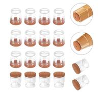 TOZKZO 18pcs Protection Pied de Chaise, Protege Pied de Chaise Silicone Transparent, Embout de Chaise avec Patins en Feutre, Petit Patin Chaise Silicone pour Diamètre 13-23 mm