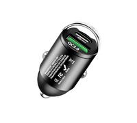 TOZKZO Mini Chargeur Voiture QC 3.0 + PD 30w Chargeur Allume Cigare 2 Ports Charge Rapide Simultanée Compatible iPhone, Samsung Galaxy, Huawei, Xiaomi, Tablette