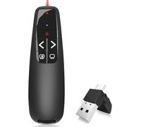 TOZKZO Télécommande Ordinateur Powerpoint, 2 en 1 USB Type C, Télécommande Powerpoint Sans Fil, Présentation Cliqueur, Compatible avec Ordinateur Personnel