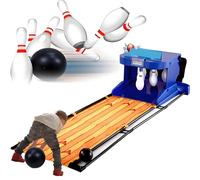 TozMvi Bowling Familial Pliable D'intérieur, Jeu De Bowling électronique De 2 M, Jeu De Bowling électrique, avec Réinitialisation Automatique, éclairage Et Son De Simulation