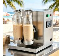 TozMvi Machine à Mélanger Automatique Professionnelle pour Bubble Tea, Mélangeur à Double Station 400 TR/Min avec Minuterie De 0 à 120 S, Shaker Double en Acier Inoxydable pour Thé