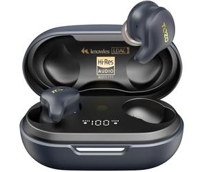 TOZO Golden X1 Écouteurs Bluetooth sans Fil, Ecoutuers Bluetooth 5.3 Réduction du Bruit Active et Ambiant IPX6, Dual Audio Casque Bluetooth sans Fil Contrôle Tactile LED Numérique EQ App Noir