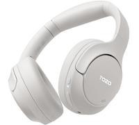 TOZO HT2 Casque Bluetooth sans Fil Ecouteurs Bluetooth 5.3 avec ANC Hybride Hi-Res Audio et ORIGX Acoustique 40mm Contrôleur EQ Ajustement 60H d'Autonomie 3.5mm AUX Audio Câble et USB Type C Blanc