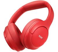 TOZO HT2 Casque Bluetooth sans Fil Ecouteurs Bluetooth 5.3 avec ANC Hybride Hi-Res Audio et ORIGX Acoustique 40mm Contrôleur EQ Ajustement 60H d'Autonomie 3.5mm AUX Audio Câble et USB Type C Rouge