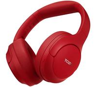TOZO HT2 Casque Bluetooth sans Fil Ecouteurs Bluetooth 5.3 avec ANC Hybride Hi-Res Audio et ORIGX Acoustique 40mm Contrôleur EQ Ajustement 60H d'Autonomie 3.5mm AUX Audio Câble et USB Type C Rouge