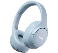 TOZO HT3 Casque Bluetooth 6.0 sans Fil avec ANC Hybride, Réduction de Bruit AI 5 Mic, Audio Spatial, 90h d’Autonomie, Faible Latence, Connexion Multipoint, 32 EQ Modes, Câble Audio 3,5 mm USB-C Bleu