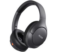 TOZO HT3 Casque Bluetooth 6.0 sans Fil avec ANC Hybride, Réduction de Bruit AI 5 Mic, Audio Spatial, 90h d’Autonomie, Faible Latence, Connexion Multipoint, 32 EQ Modes, Câble Audio 3,5 mm USB-C Noir