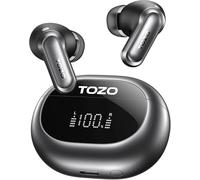 TOZO NC20 Écouteurs Bluetooth sans Fil, 80H d'Autonomie, 6 Mics ENC AI Appels Clair, LDAC Hi-Res Audio, IPX8 Détection Automatique, Deux Connexion Faible-Latence Chargement sans Fil 32 EQ Noir