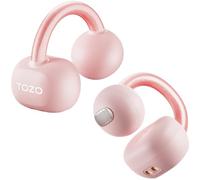 TOZO OpenEarRing Écouteurs Bluetooth sans Fil Ecouteurs Bluetooth 5.4 Ultraléger avec Réduction IA de Bruit ORIGX Acoustique EQs Ajustement 40H d'Autonomie LED Écran USB Type C IPX5 Rose