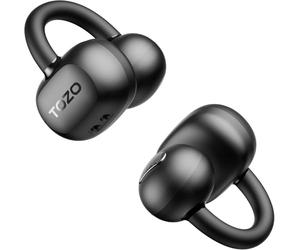 TOZO OpenEarRing Écouteurs Bluetooth sans Fil Ecouteurs Bluetooth 5.1 Ultraléger avec Réduction IA de Bruit ORIGX Acoustique EQs Ajustement 40H d'Autonomie LED Écran USB Type C IPX5 Noir