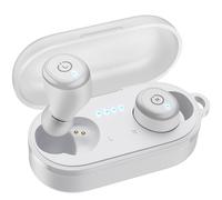 TOZO T10 Mini Écouteurs Bluetooth sans Fil Ecouteurs Bluetooth 5.3 avec Contrôle Tactile ORIGX 2.0 Acoustique EQ Ajustement 55H d'Autonomie Soutient Chargement sans Fil et USB Type C IPX8 Blanc