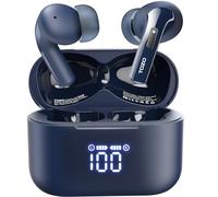 TOZO T20 Écouteurs Bluetooth sans Fil Ecouteurs Bluetooth 5.3 avec ENC Appel LED Écran ORIGX 2.0 Acoustique EQ Ajustement 48.5H d'Autonomie Soutient Chargement sans Fil et USB Type C IPX8 Bleu